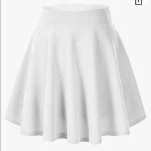 White skater skirt